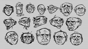 Quick sketches of ex-PM John Howard
