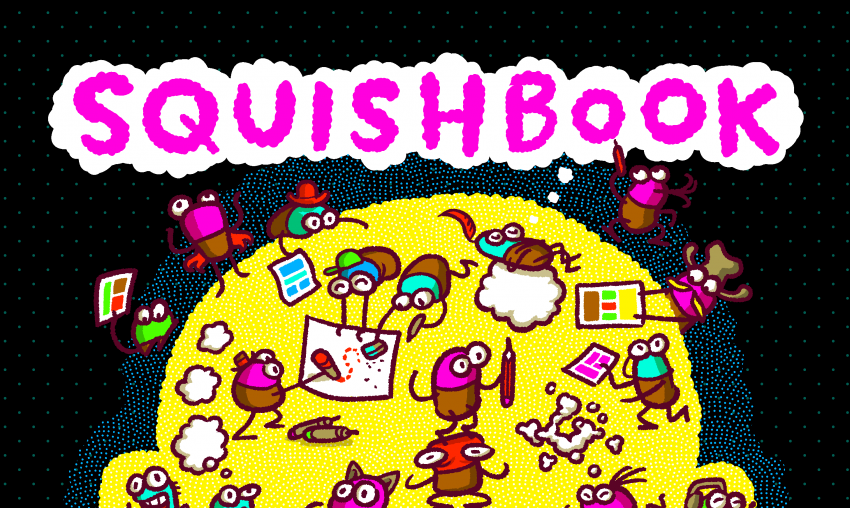 Top part of the cover of Squishbook